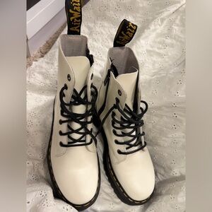Dr. Martens Ivory Lace-Up Boots